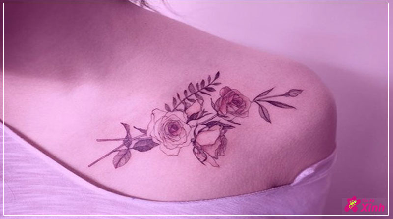 Hình xăm tattoo hoa đẹp QC701 Candyshop88