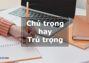 chú trọng hay trú trọng