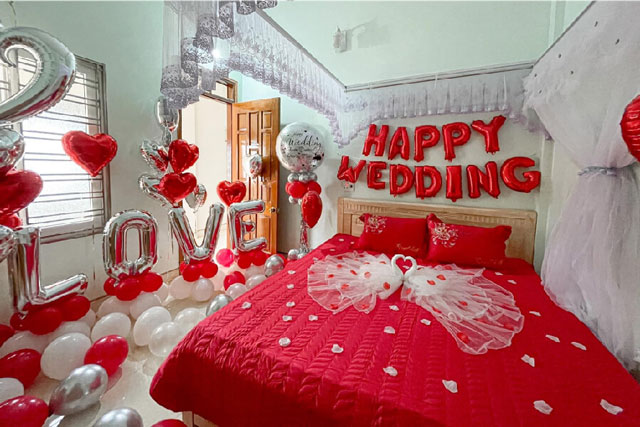 Trang trí phòng cưới theo phong cách lãng mạn