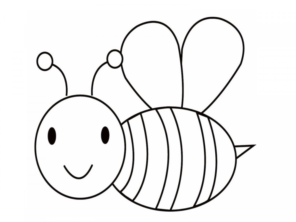 Tranh tô màu con vật cho bé 3 tuổi - Con ong